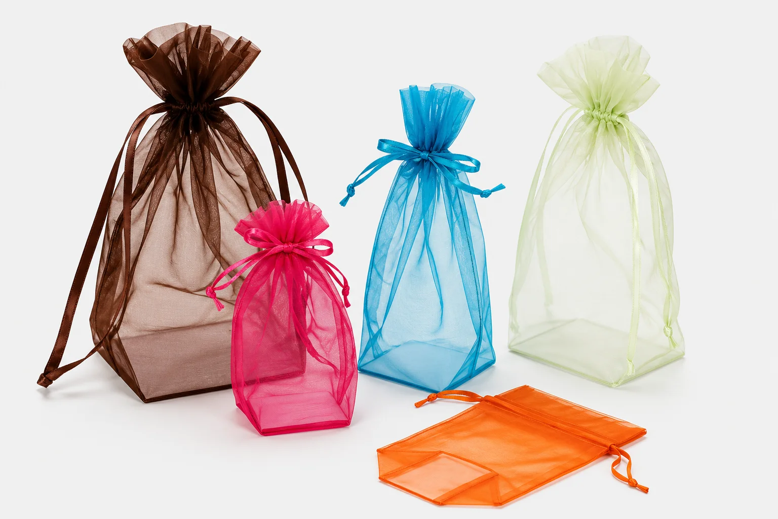 Sheer Square Bottom Pouches